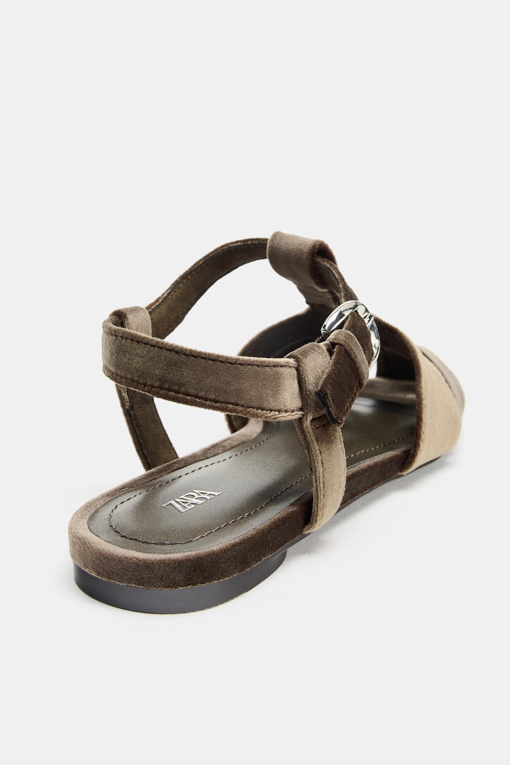 VELVET EFFECT FISHERMAN SANDALS
